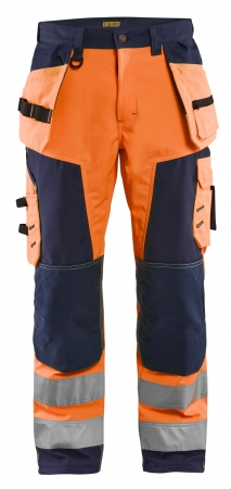 Blåkläder 15672517 highvis softshell riipputaskuhousut