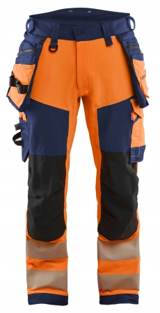 Blåkläder 11221648 highvis riipputaskuhousut 4 way stretch